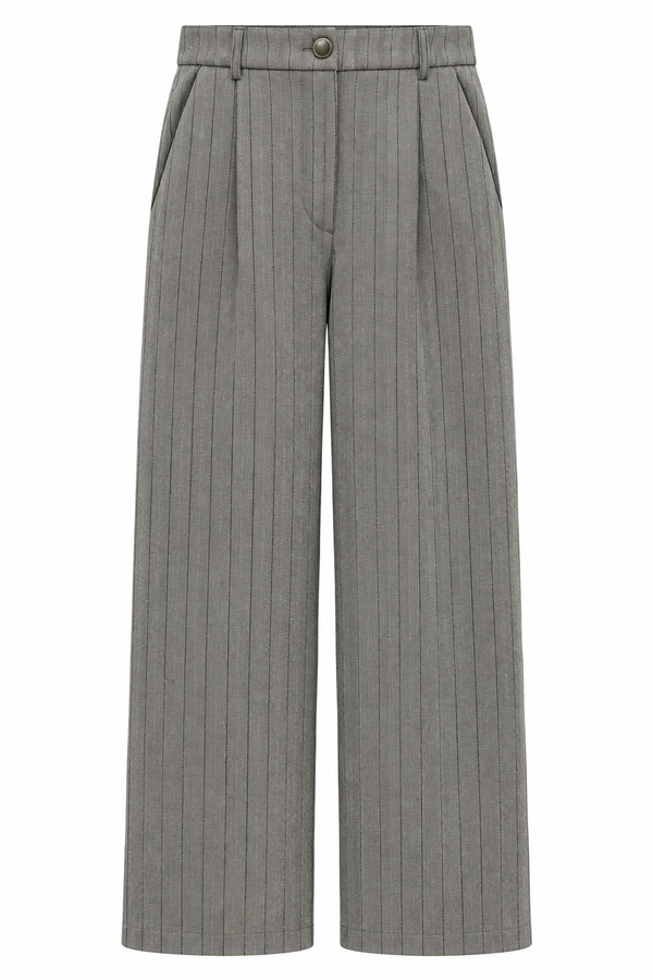 Balıksırtı Geniş Paça Pantolon - 31760