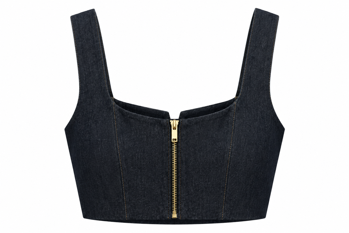 Tasarım Denim Görünümlü Top Pantolon Takım - 3370