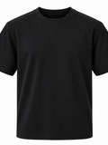 Bisiklet Yaka Oversize Tshirt Siyah - 50803