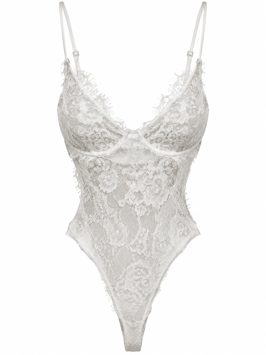 Dantel Sırtı Çapraz Askılı Bodysuit - 71914