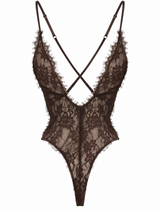 Dantel Sırtı Çapraz Askılı Bodysuit - 71914
