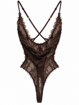 Dantel Sırtı Çapraz Askılı Bodysuit - 71914