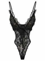 Dantel Sırtı Çapraz Askılı Bodysuit - 71914